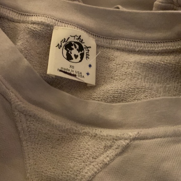 Free People Over and Out Graphic Vintage looking Pullover Tennis Sweatshirt NWOT - Picture 9 of 15